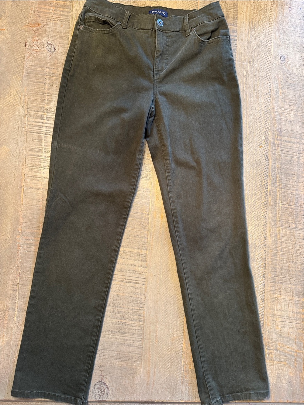 Bandolino Olive Green Straight-Leg Pants
